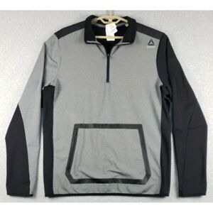 Reebok Speedwick Mens Performance Pullover Jacket XL‎ Gray Black